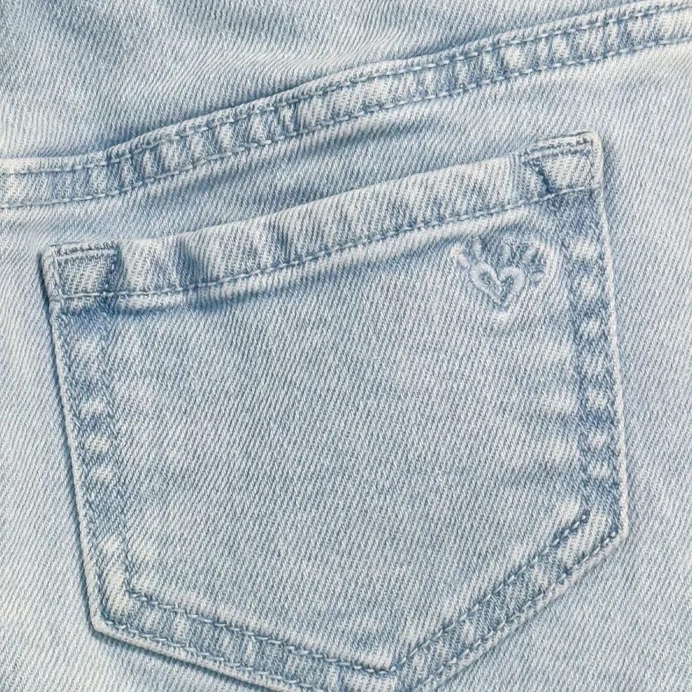 Care Bears x Justice Denim Skort Girls 6/7 Colorblock Button Front
